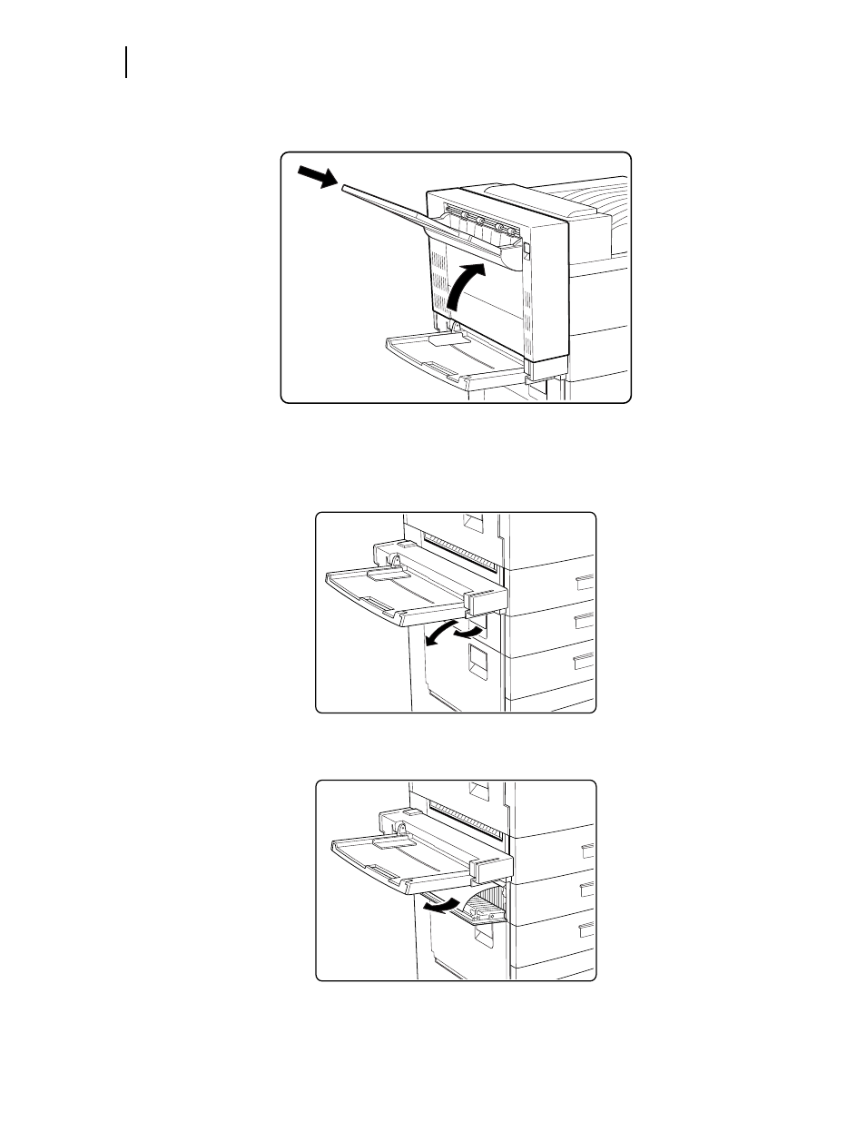 Clearing paper jams from area b | Genicom LN45 User Manual | Page 150 / 214