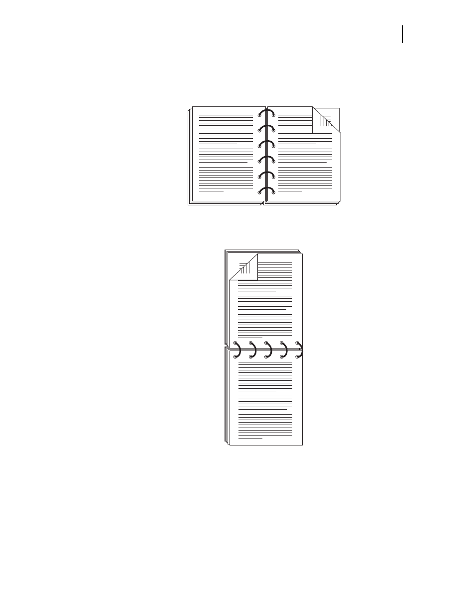 Long edge duplex bind in portrait orientation, Short edge duplex bind in portrait orientation | Genicom LN45 User Manual | Page 59 / 214