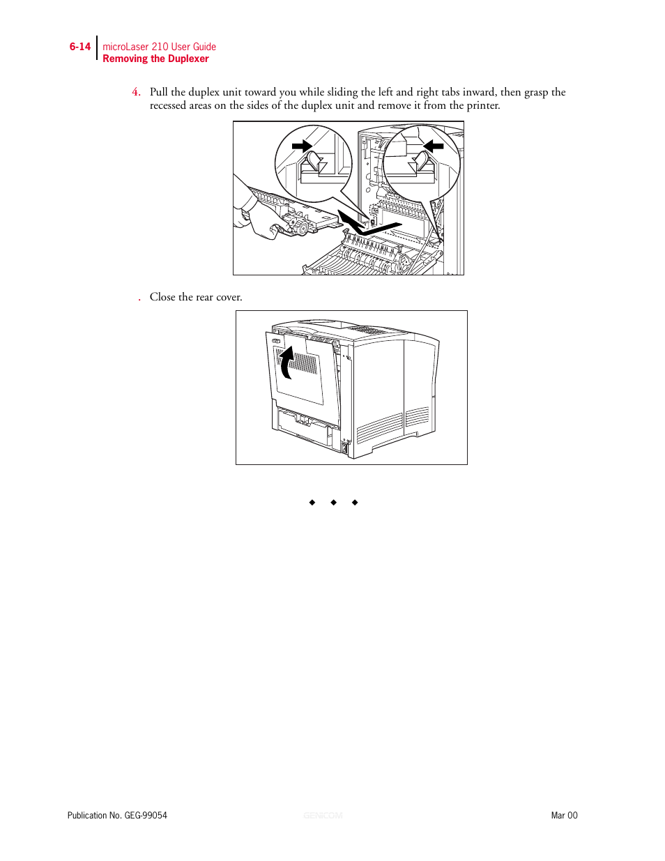 Genicom microLaser 210 User Manual | Page 128 / 212