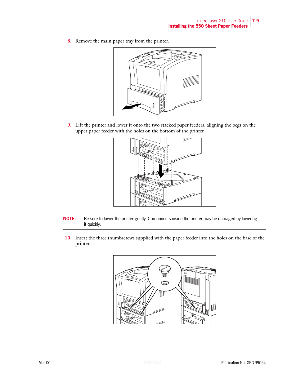 Genicom microLaser 210 User Manual | Page 137 / 212