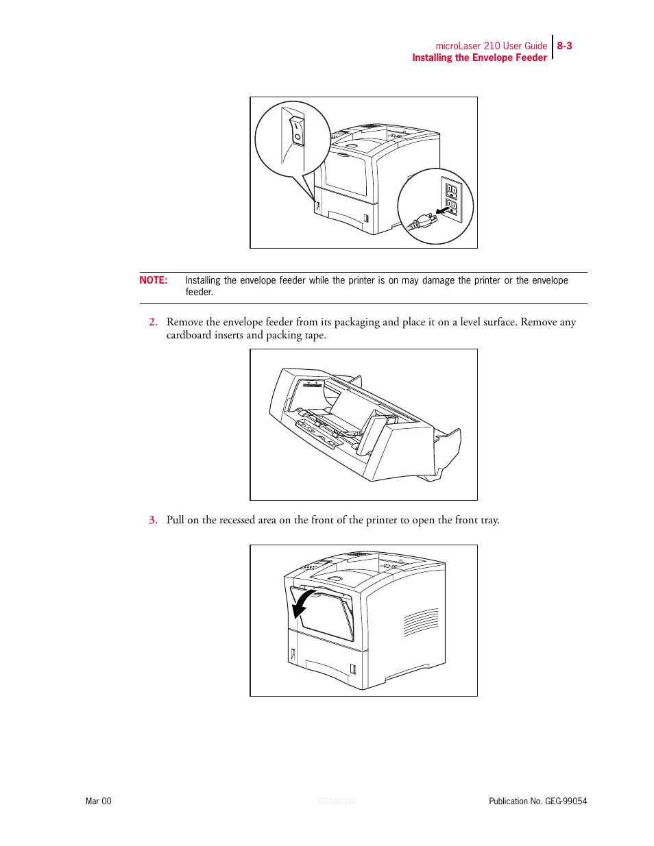 Genicom microLaser 210 User Manual | Page 161 / 212