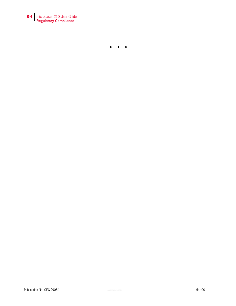 Genicom microLaser 210 User Manual | Page 212 / 212