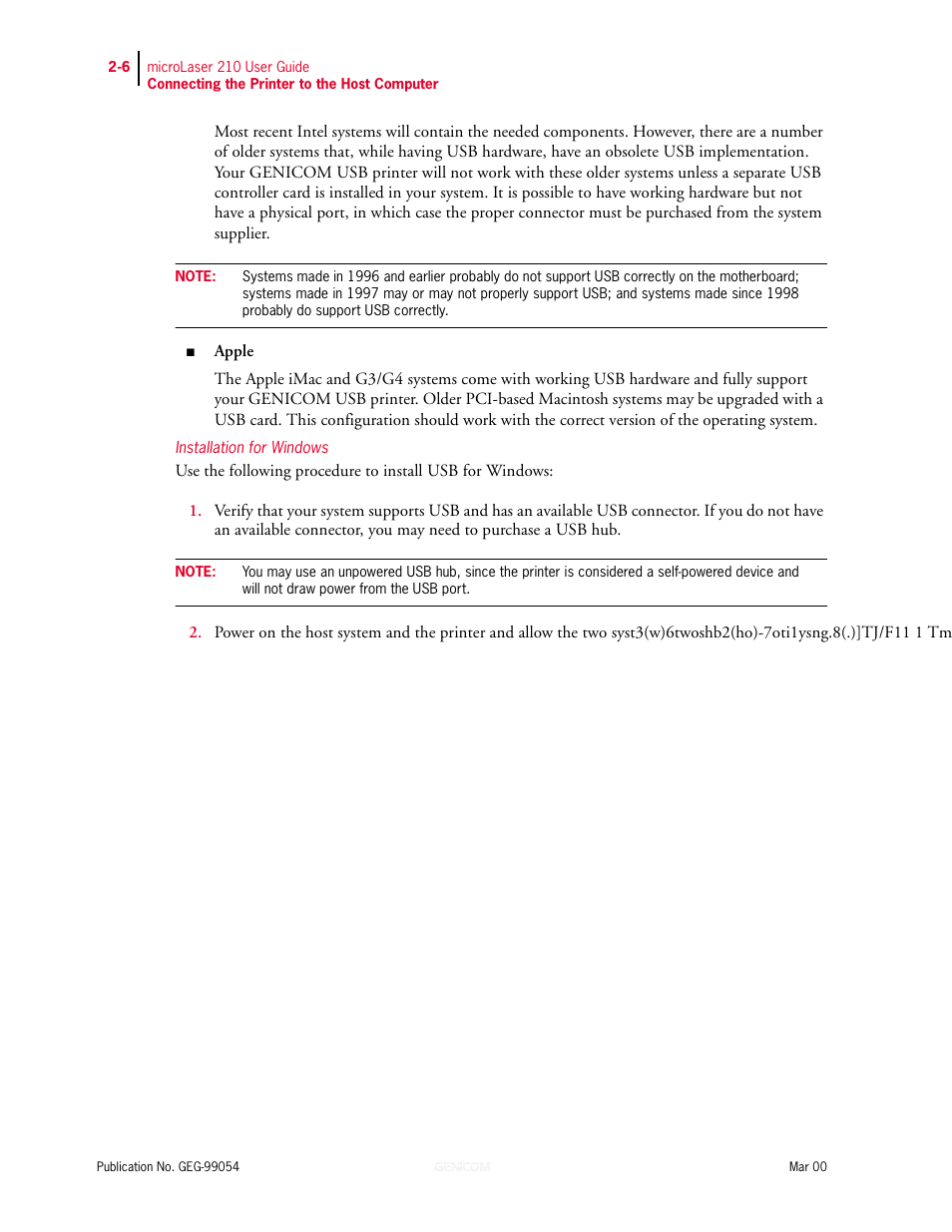 Installation for windows | Genicom microLaser 210 User Manual | Page 32 / 212