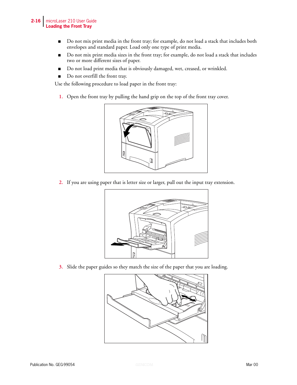 Genicom microLaser 210 User Manual | Page 42 / 212