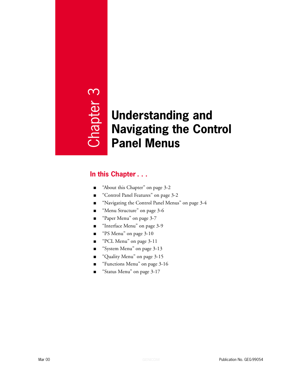 Chapter 3 | Genicom microLaser 210 User Manual | Page 45 / 212