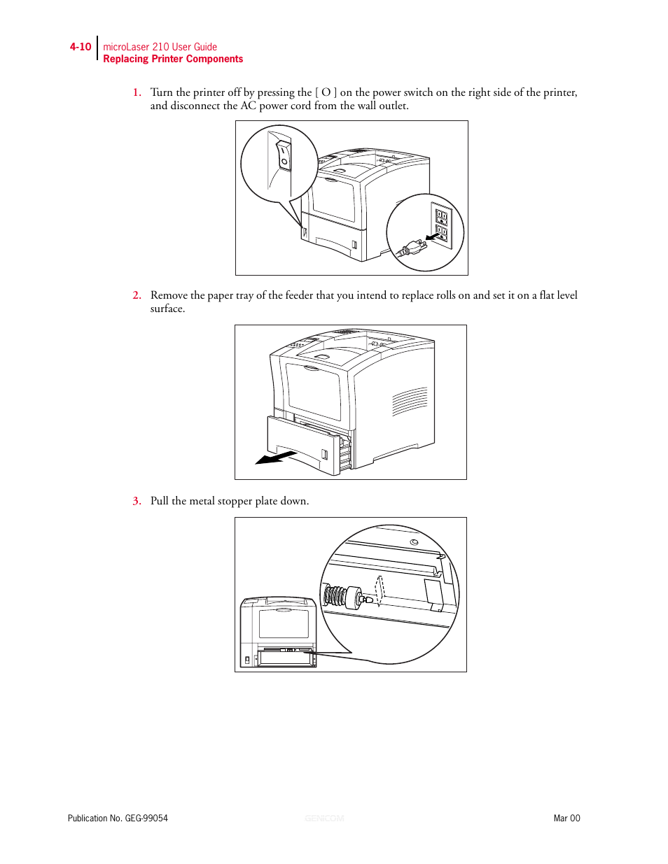 Genicom microLaser 210 User Manual | Page 72 / 212