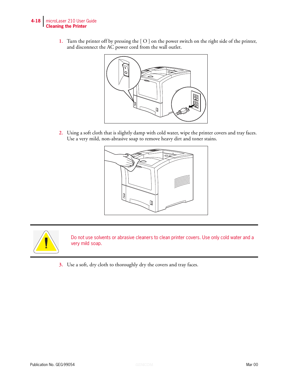 Genicom microLaser 210 User Manual | Page 80 / 212