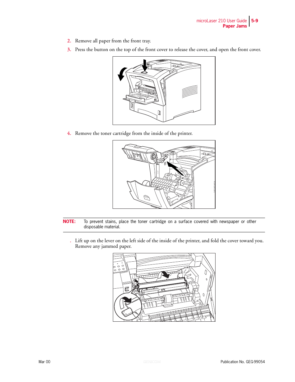 Genicom microLaser 210 User Manual | Page 93 / 212