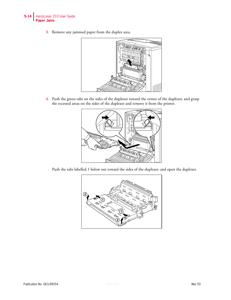 Genicom microLaser 210 User Manual | Page 98 / 212
