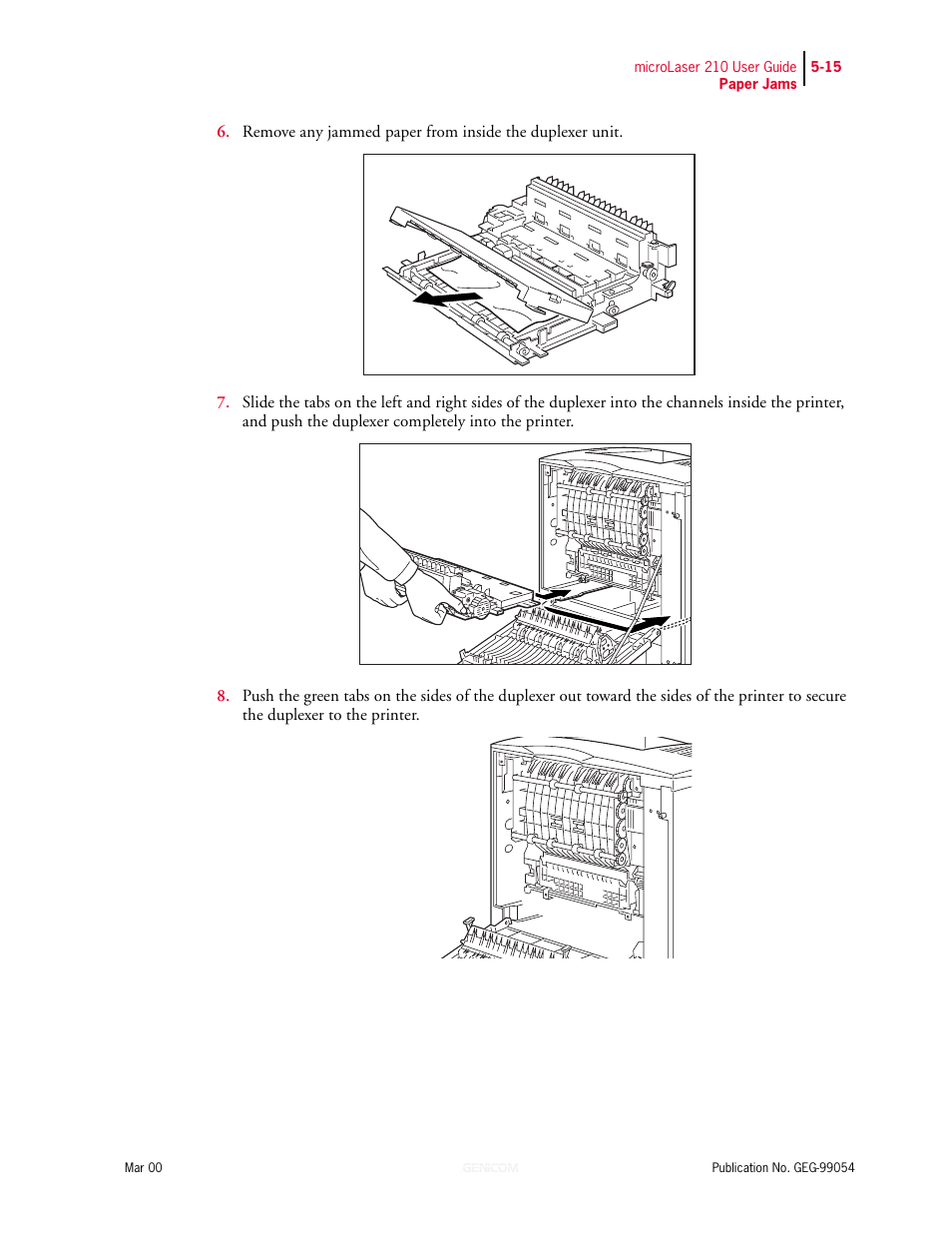 Genicom microLaser 210 User Manual | Page 99 / 212