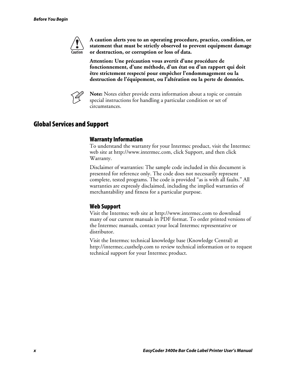 Global services and support | Genicom EasyCoder 3400e User Manual | Page 10 / 126
