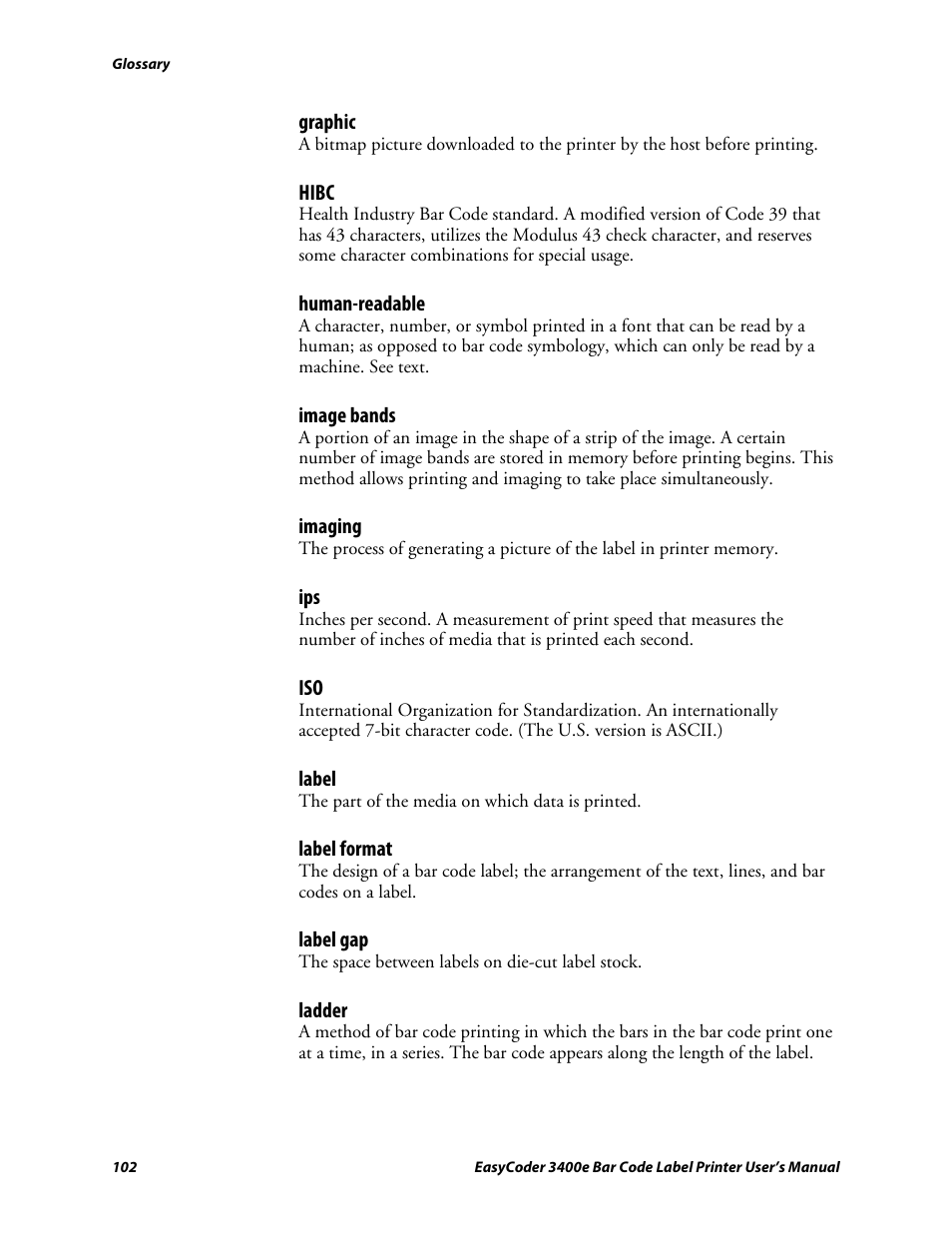 C d 39 | Genicom EasyCoder 3400e User Manual | Page 114 / 126