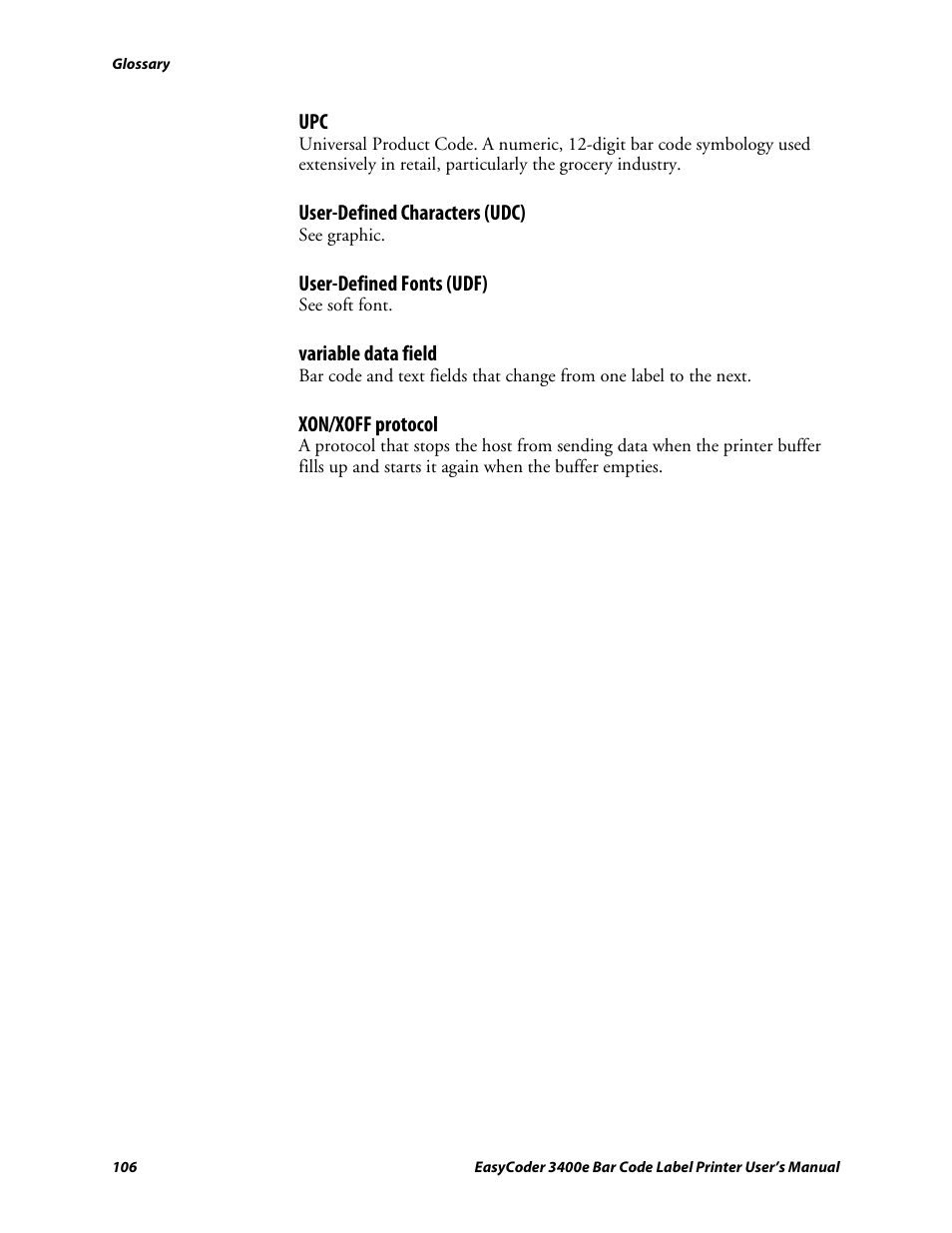 C d 39 | Genicom EasyCoder 3400e User Manual | Page 118 / 126