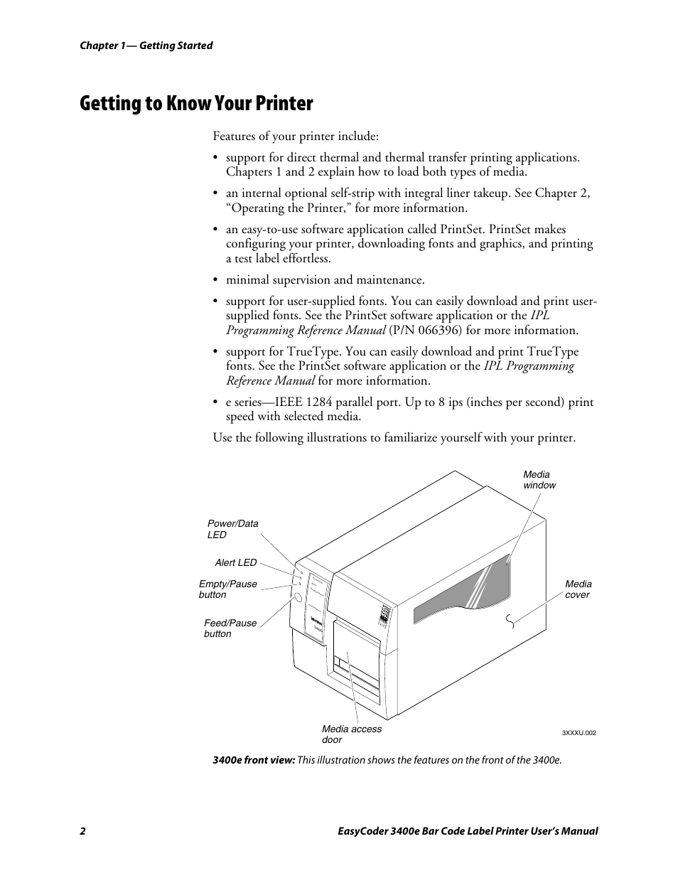 Getting to know your printer, C d 39 | Genicom EasyCoder 3400e User Manual | Page 14 / 126