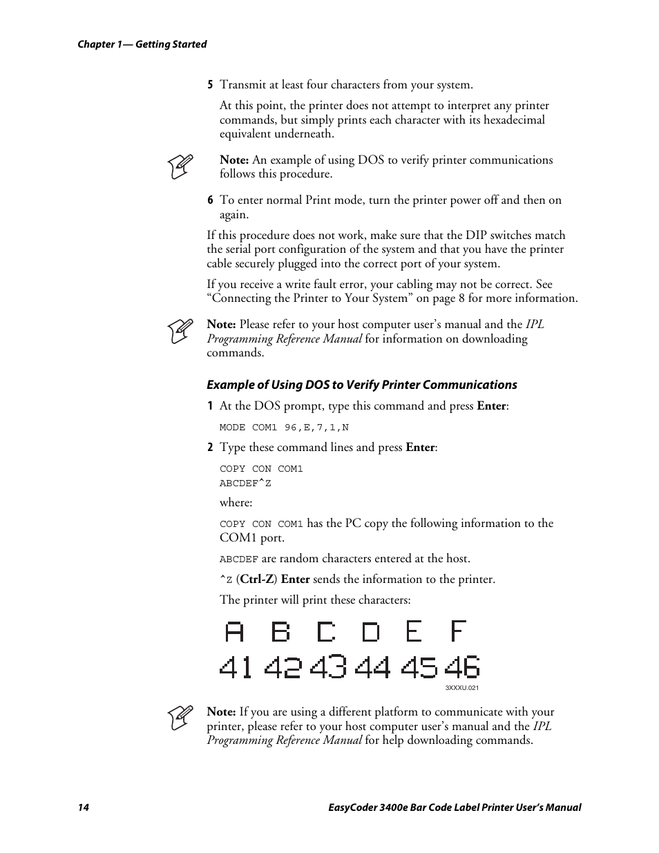 C d 39 | Genicom EasyCoder 3400e User Manual | Page 26 / 126