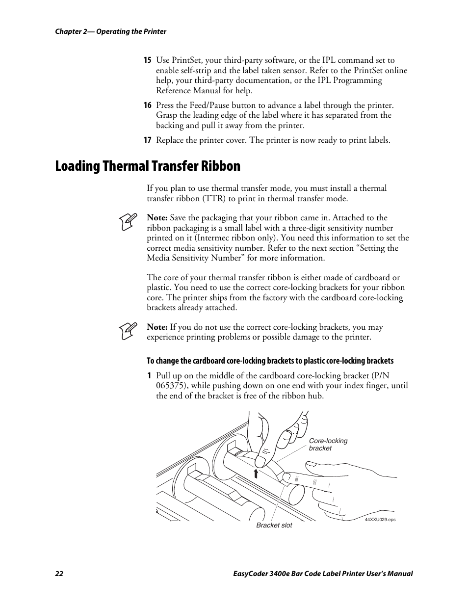 Loading thermal transfer ribbon, C d 39 | Genicom EasyCoder 3400e User Manual | Page 34 / 126