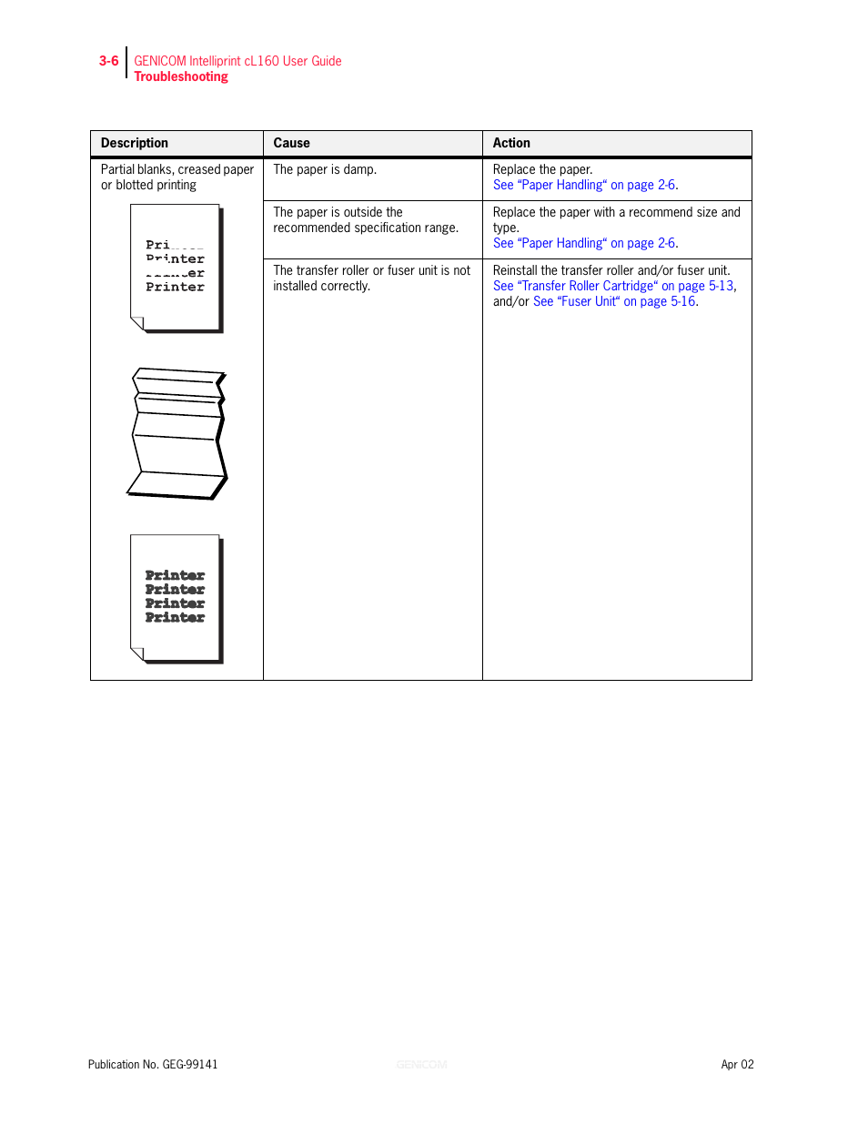 Genicom cL160 User Manual | Page 88 / 216