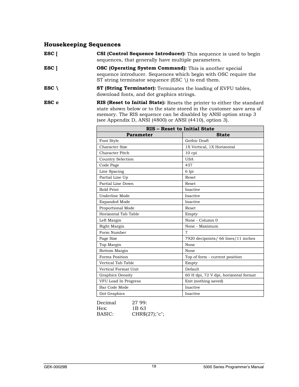Housekeeping sequences | Genicom GEK 00031B User Manual | Page 19 / 314