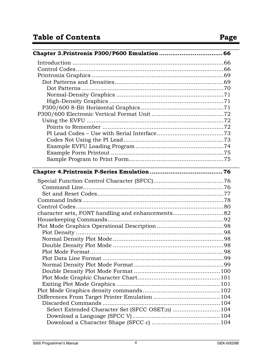 Table of contents page | Genicom GEK 00031B User Manual | Page 4 / 314