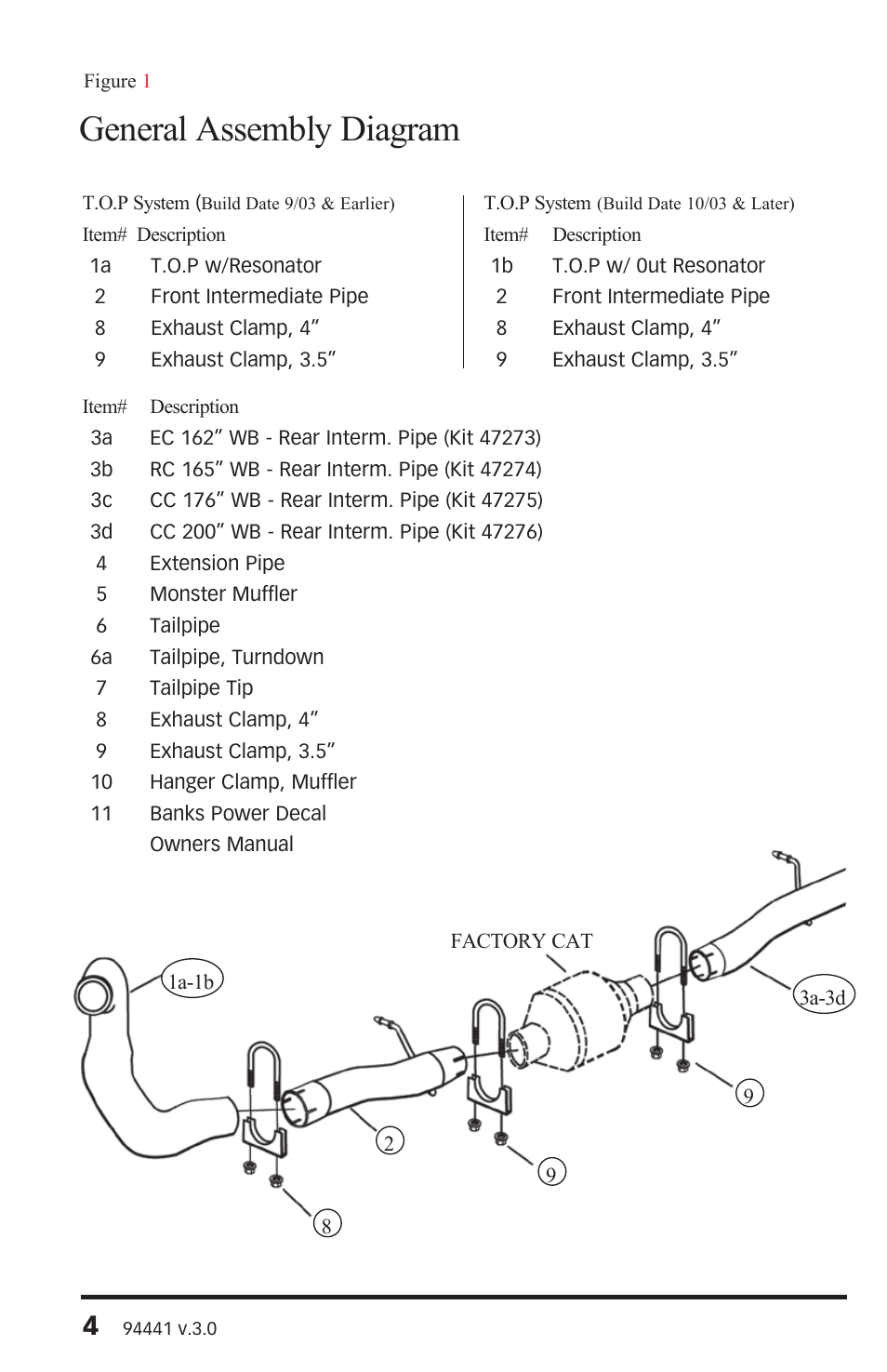 General assembly diagram | Gale BANKS MONSTER F450 User Manual | Page 4 / 12
