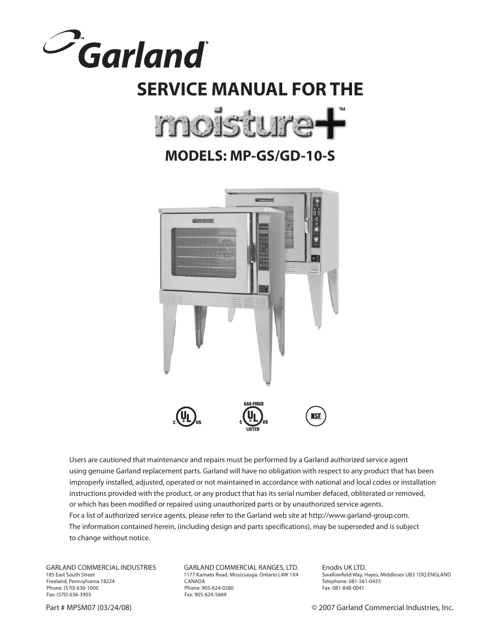 Garland MP-GD-10-S User Manual | 80 pages