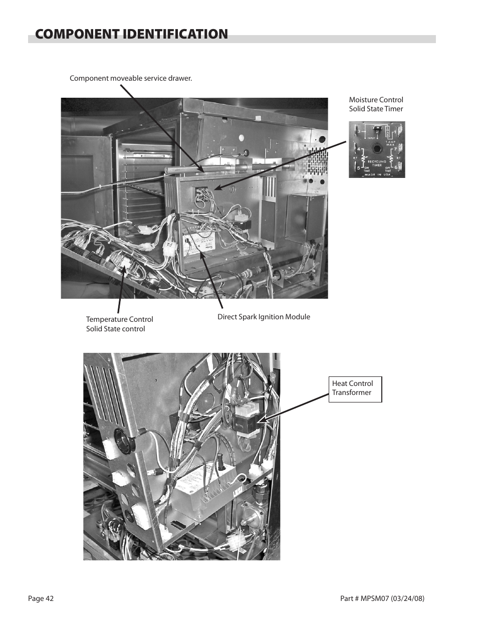 Component identification | Garland MP-GD-10-S User Manual | Page 42 / 80