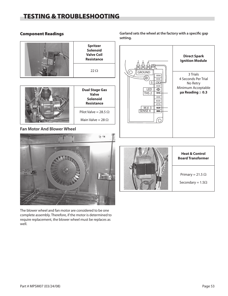 Testing & troubleshooting | Garland MP-GD-10-S User Manual | Page 53 / 80