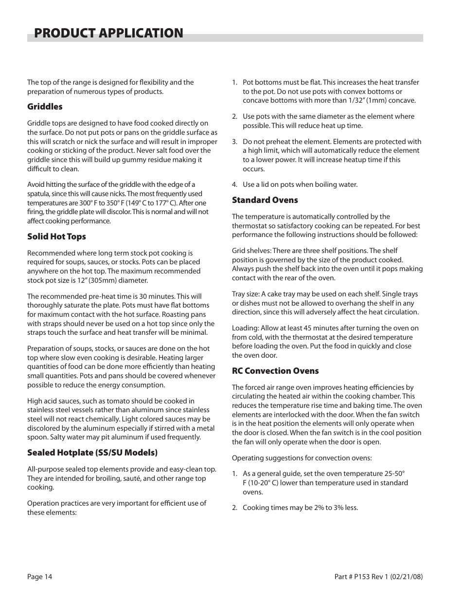 Product application | Garland SS680 User Manual | Page 14 / 20