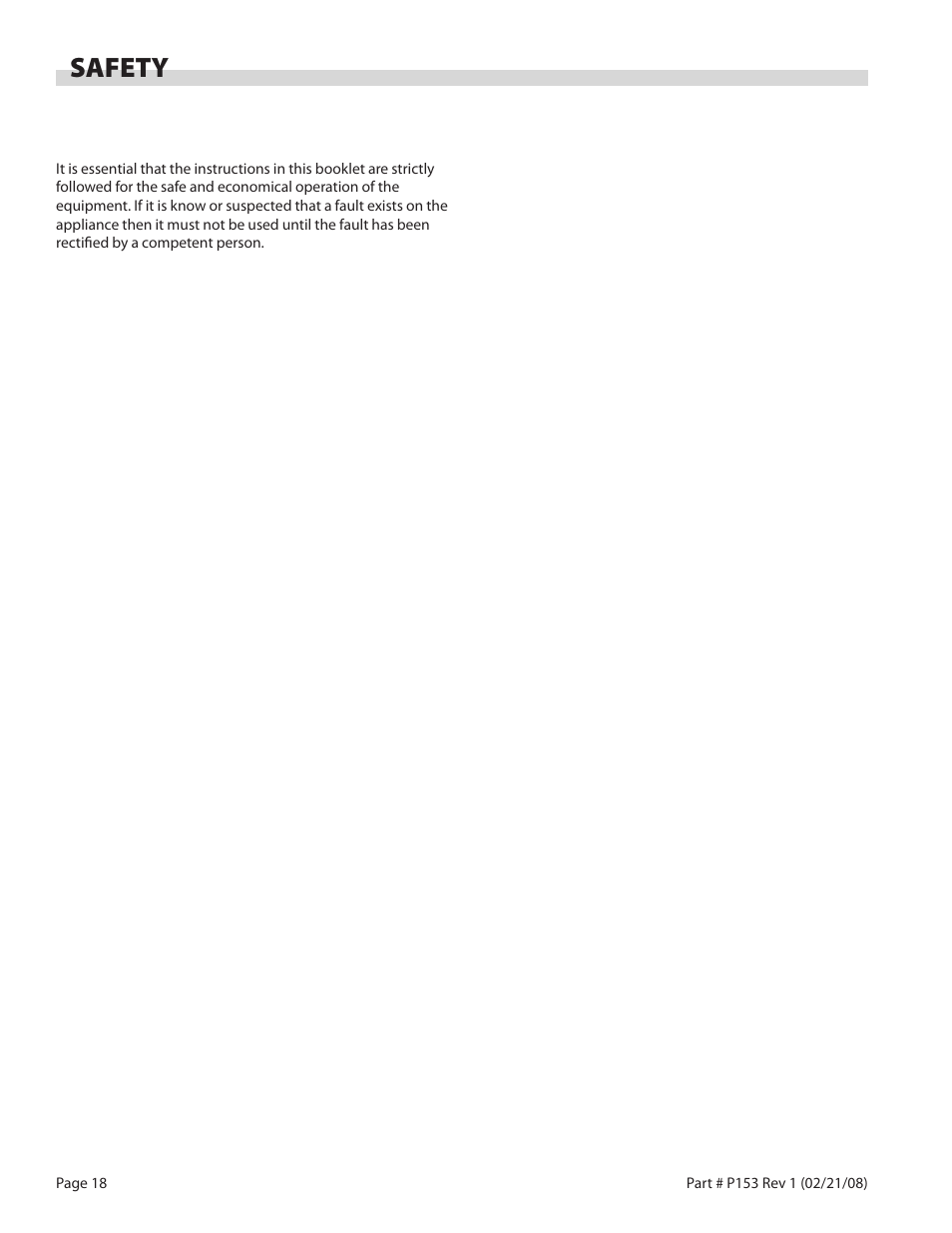 Safety | Garland SS680 User Manual | Page 18 / 20