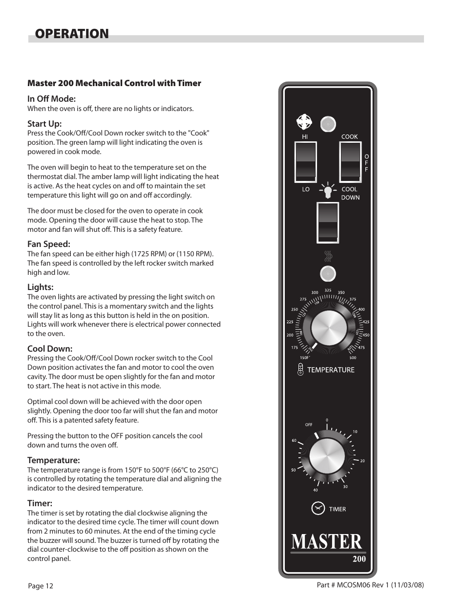 Operation | Garland 200 User Manual | Page 12 / 124