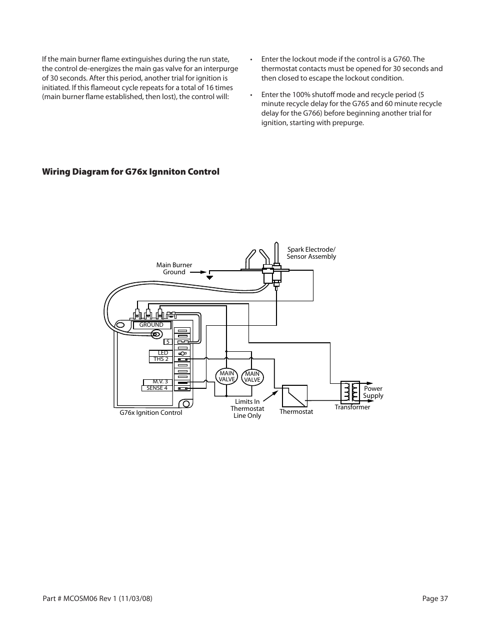 Wiring diagram for g76x ignniton control | Garland 200 User Manual | Page 37 / 124