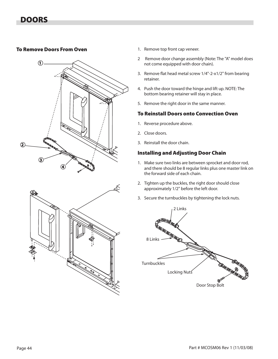 Doors | Garland 200 User Manual | Page 44 / 124