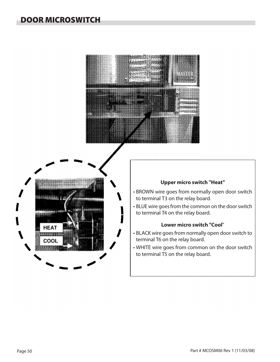 Door microswitch | Garland 200 User Manual | Page 50 / 124