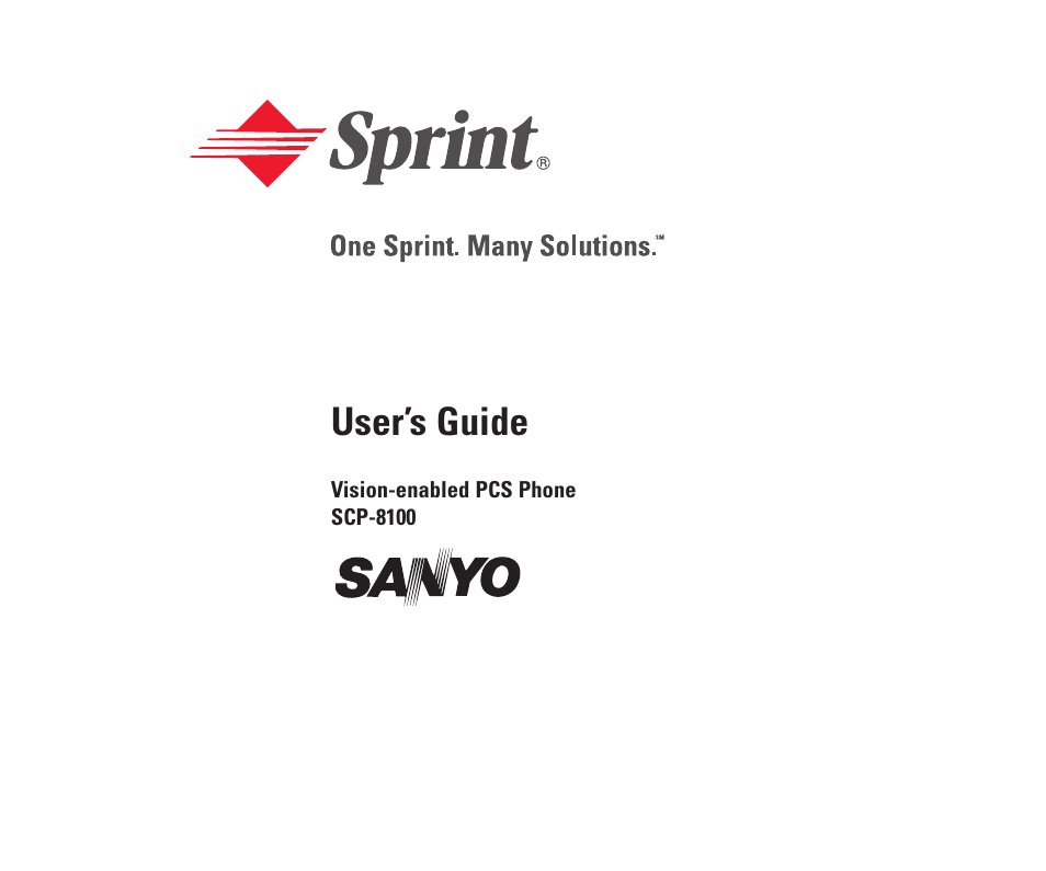 Sanyo Scp 8100 User Manual | 115 pages