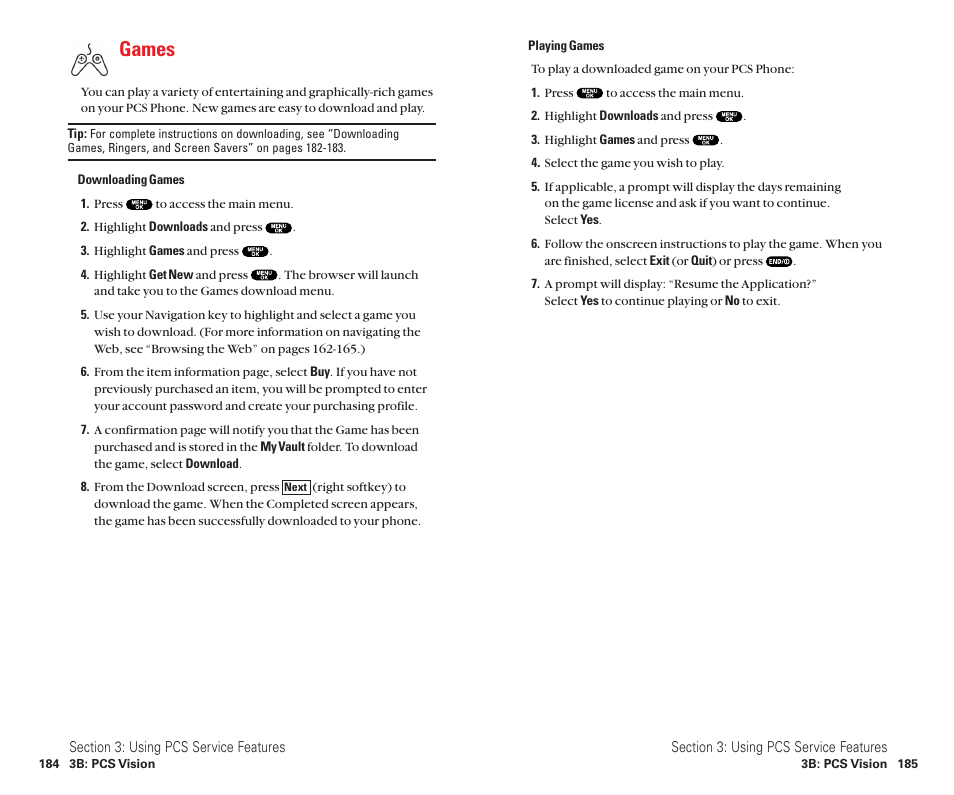 Games | Sanyo Scp 8100 User Manual | Page 100 / 115