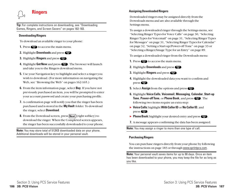Ringers | Sanyo Scp 8100 User Manual | Page 101 / 115