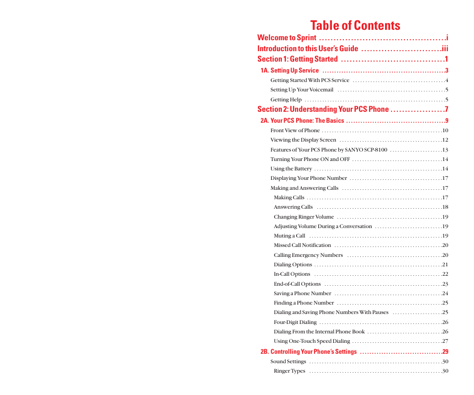 Sanyo Scp 8100 User Manual | Page 2 / 115