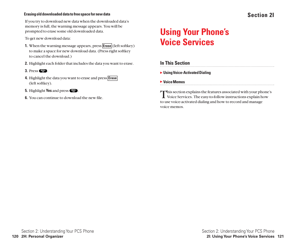 2i. using your phone’s voice services, Using your phone’s voice services | Sanyo Scp 8100 User Manual | Page 68 / 115