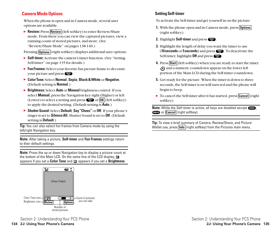Camera mode options | Sanyo Scp 8100 User Manual | Page 75 / 115