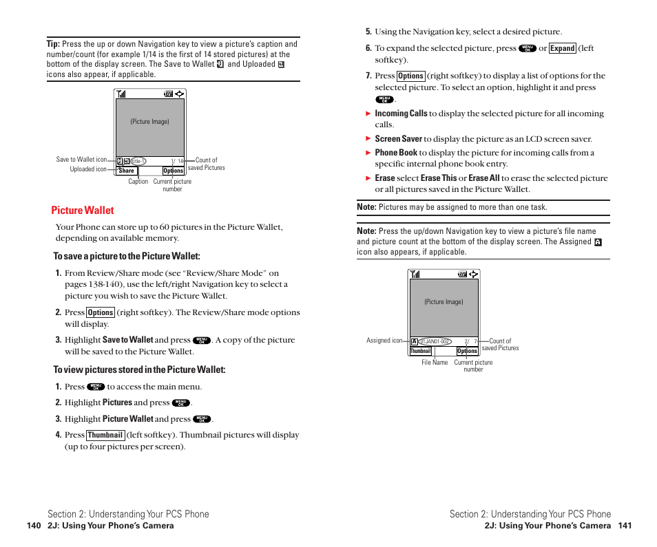 Picture wallet | Sanyo Scp 8100 User Manual | Page 78 / 115