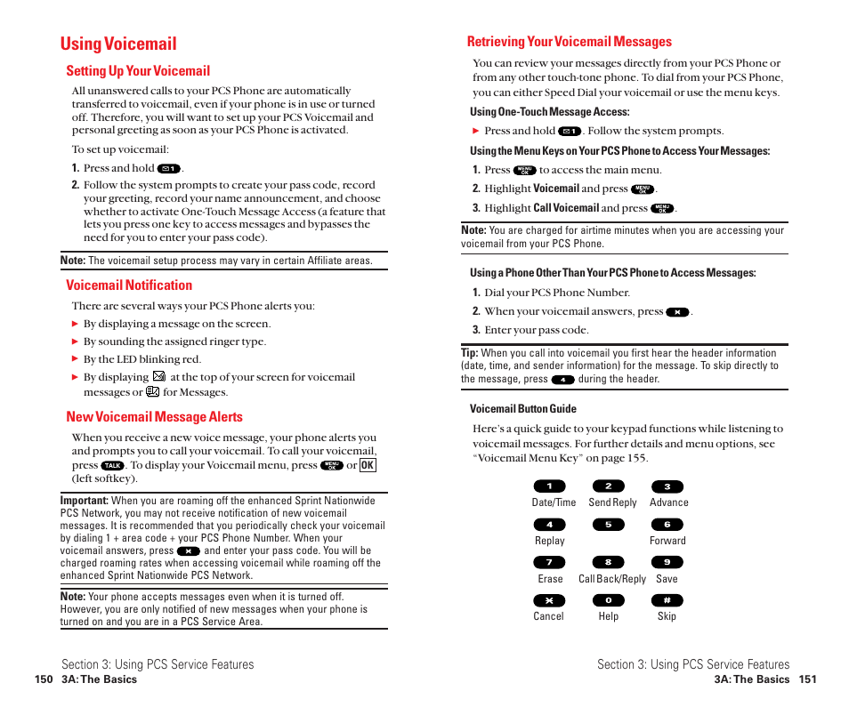 Using voicemail, Setting up your voicemail, Voicemail notification | New voicemail message alerts, Retrieving your voicemail messages | Sanyo Scp 8100 User Manual | Page 83 / 115