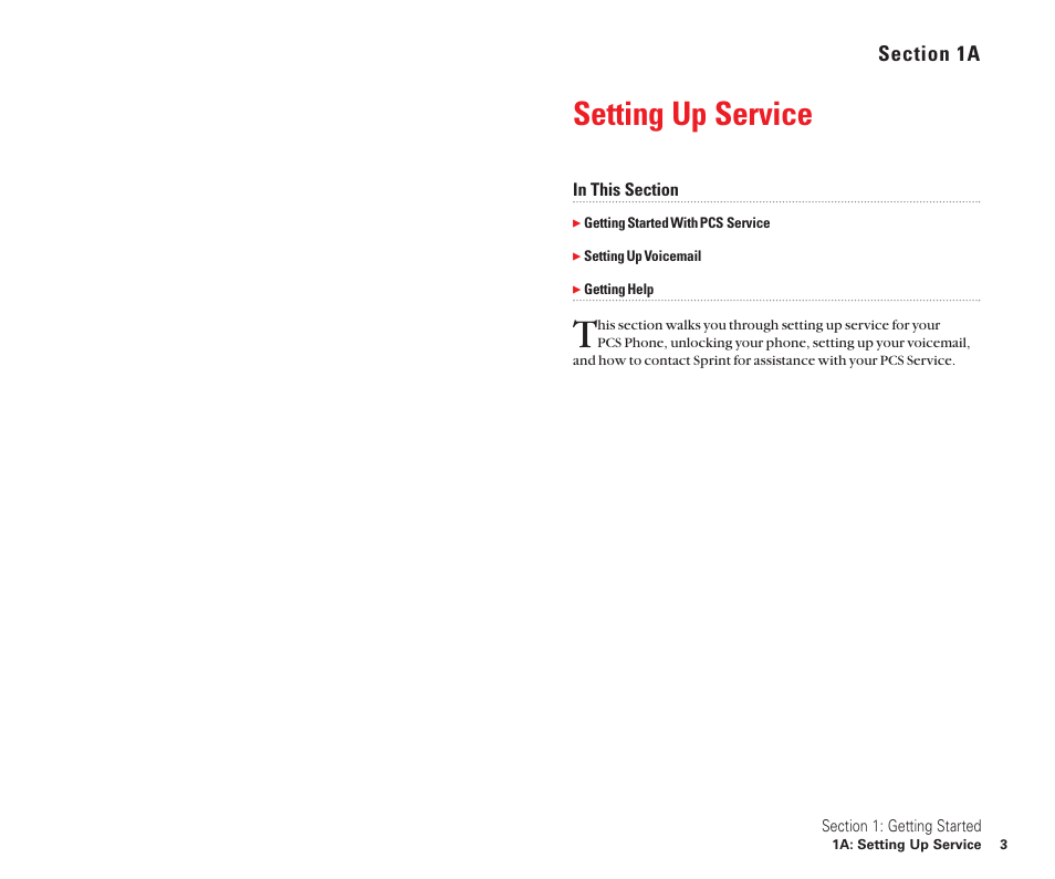 1a. setting up service, Setting up service | Sanyo Scp 8100 User Manual | Page 9 / 115