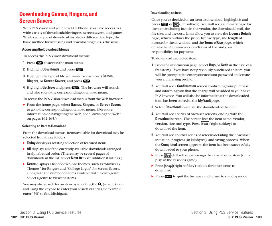 Downloading games, ringers, and screen savers | Sanyo Scp 8100 User Manual | Page 99 / 115