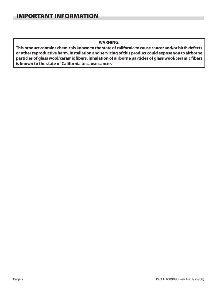 Important information | Garland E24-72G User Manual | Page 2 / 12
