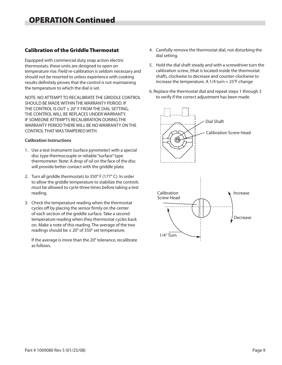 Operation continued | Garland E24-72G User Manual | Page 9 / 12