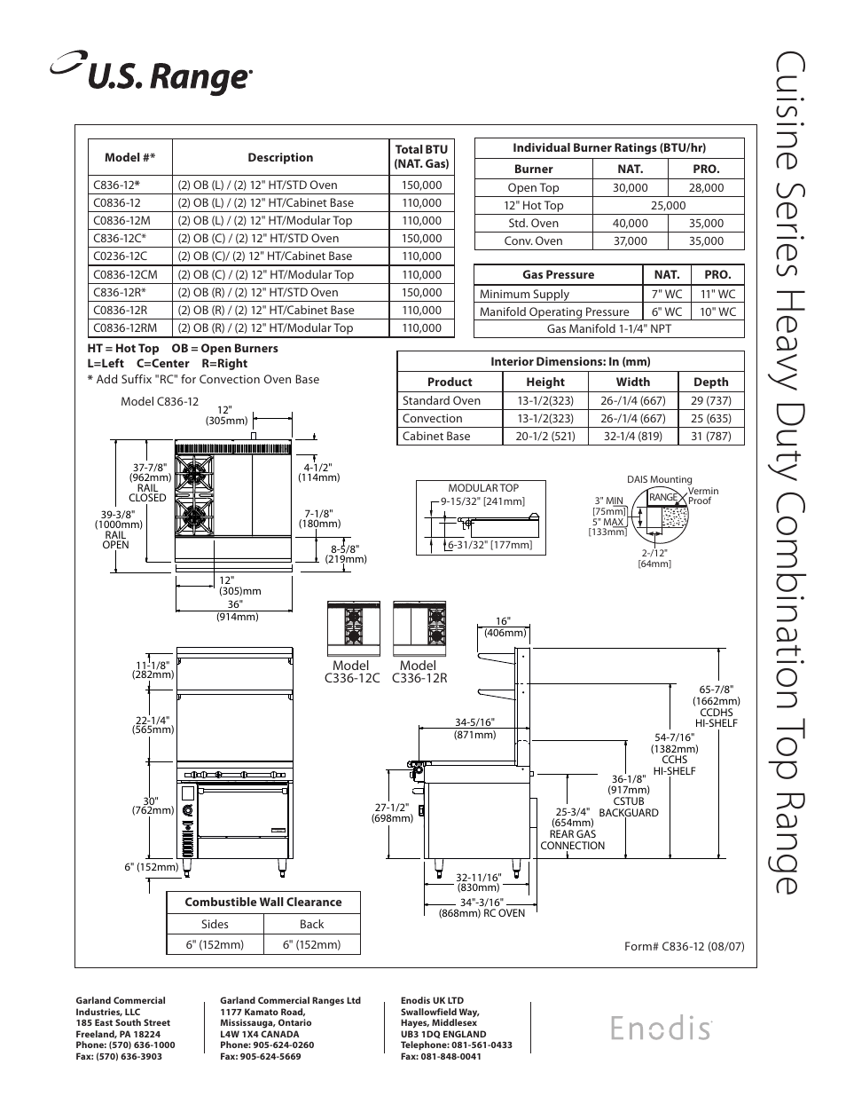 Garland C836-12L User Manual | Page 2 / 2