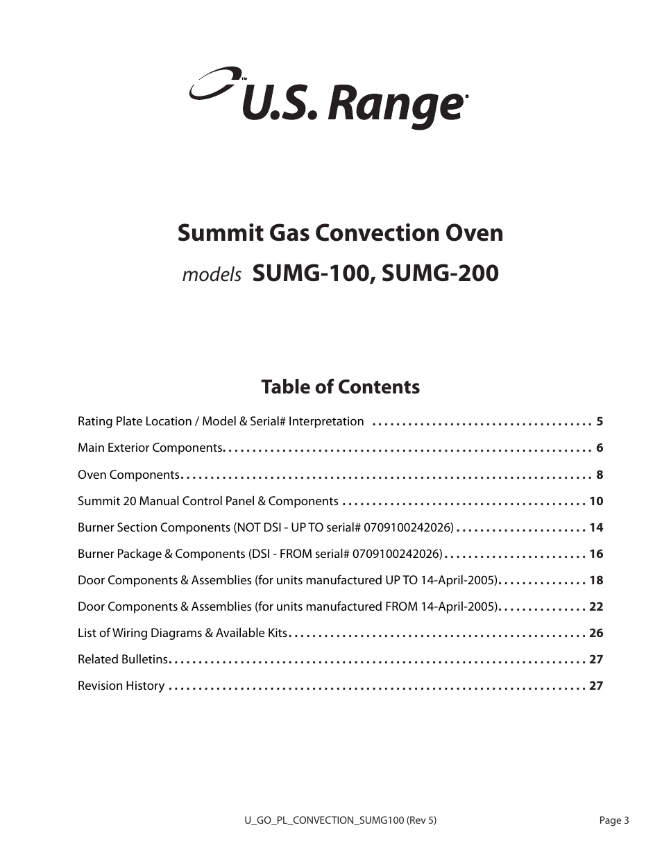 Garland SUMG-100 (GAS) User Manual | Page 3 / 28