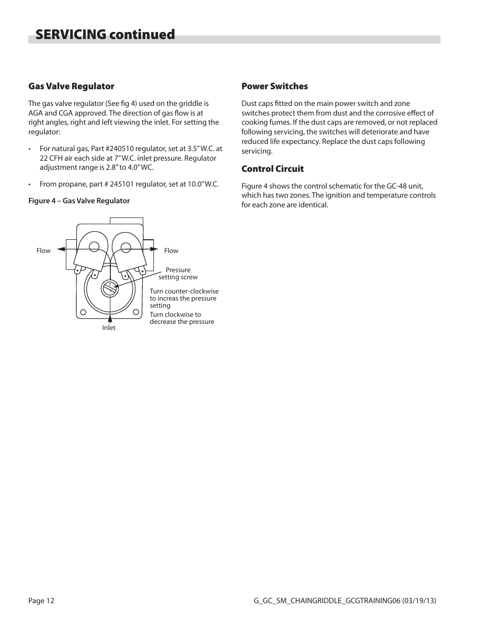 Servicing continued | Garland CG-72 User Manual | Page 12 / 20