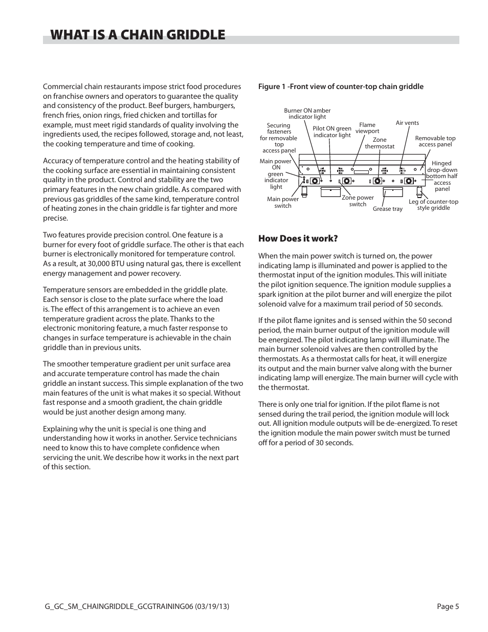 What is a chain griddle, How does it work | Garland CG-72 User Manual | Page 5 / 20