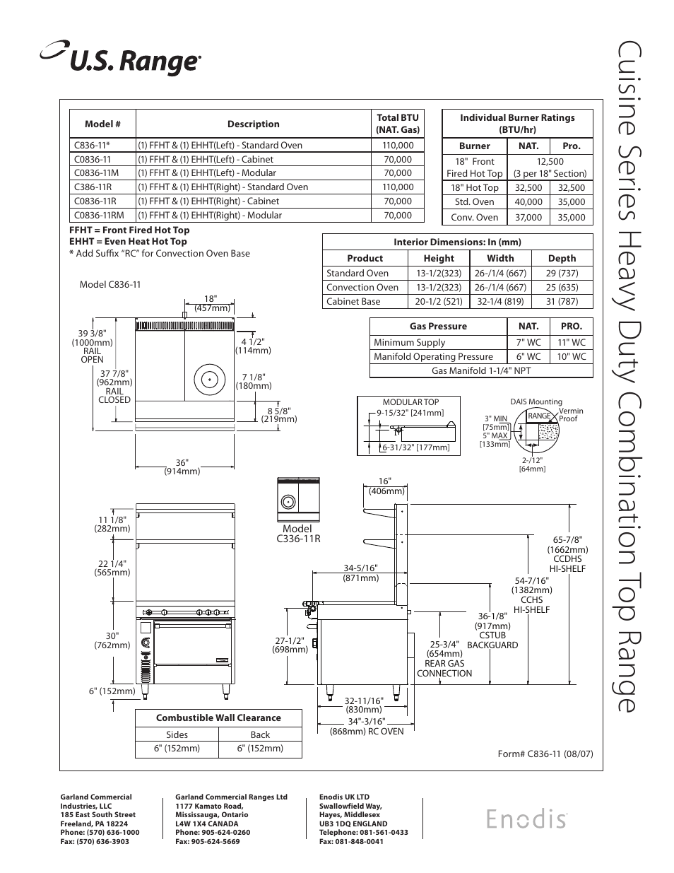 Garland C836-11R User Manual | Page 2 / 2